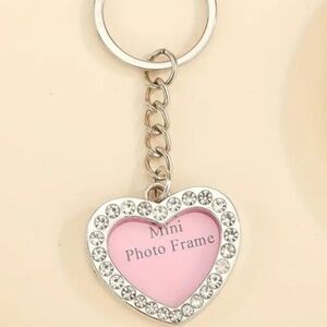 ⭐NWT Picture Frame Rhinestone Bag Charm Keychain